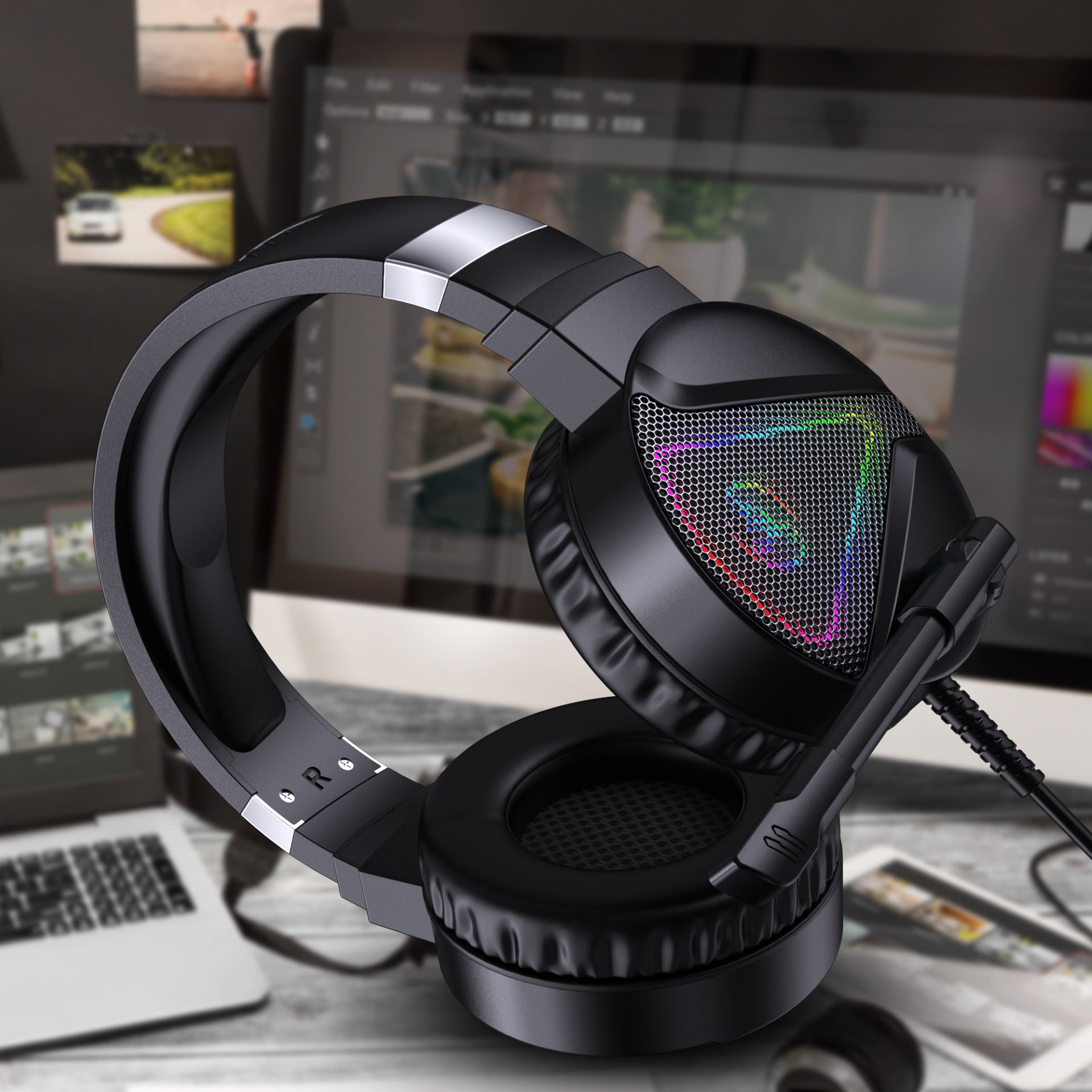 LumiSound RGB Headset – Glow Bright, Game in Style!