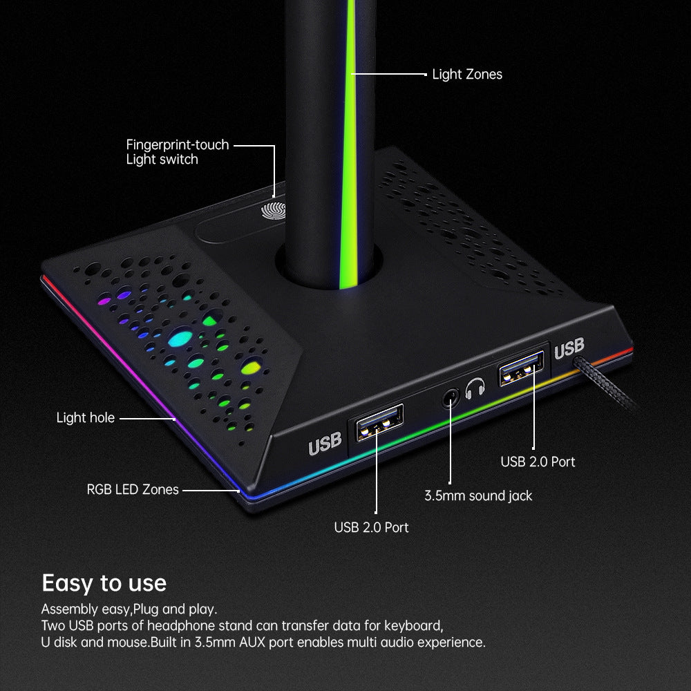 Glow Dock RGB Stand – Display, Charge, and Light Up Gaming!