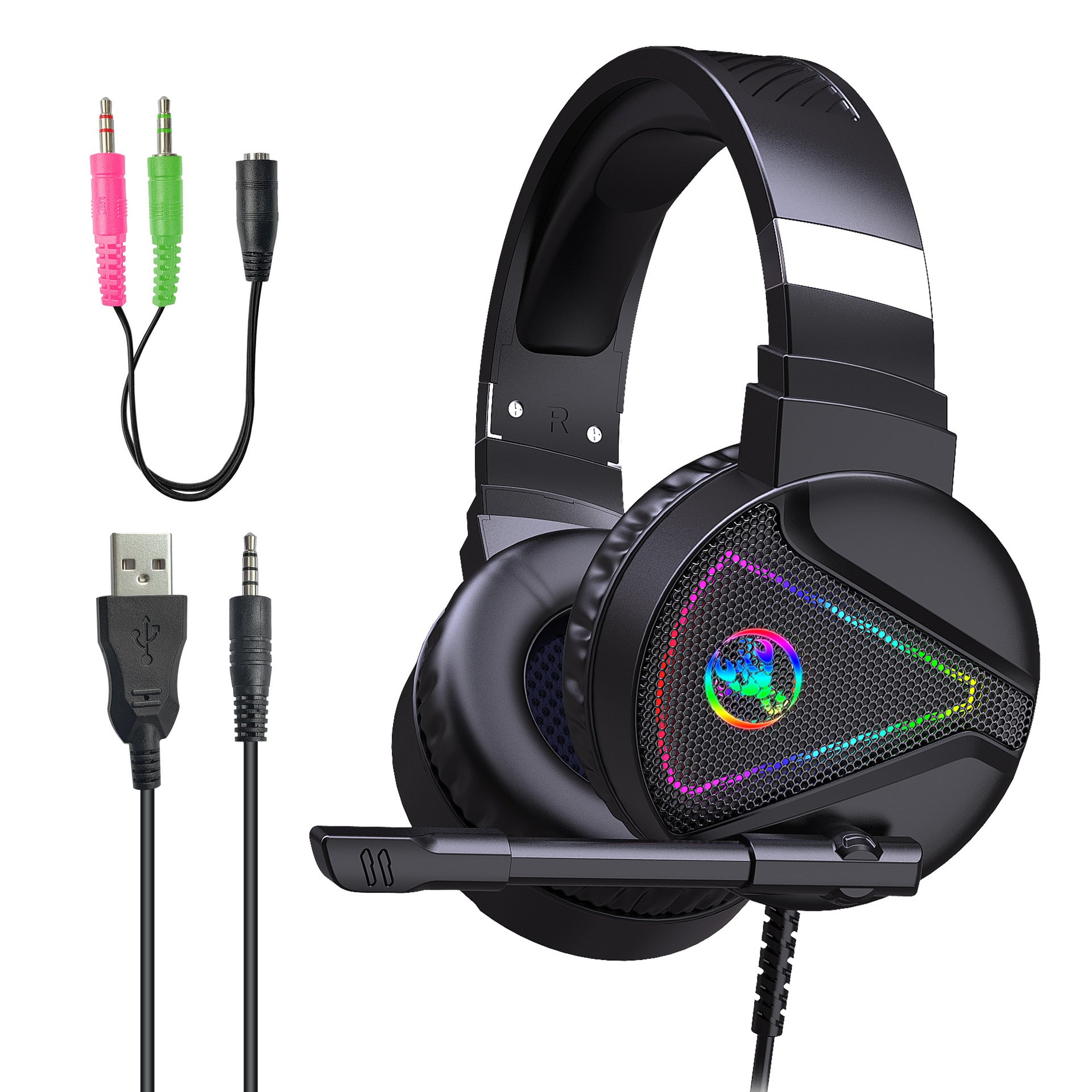 LumiSound RGB Headset – Glow Bright, Game in Style!