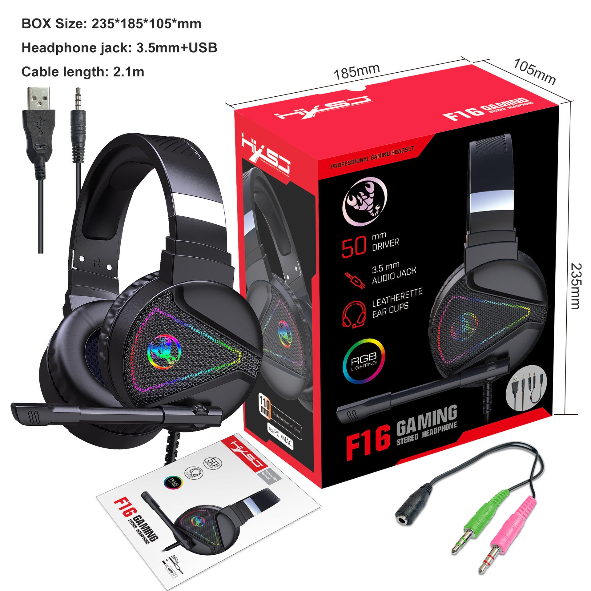 LumiSound RGB Headset – Glow Bright, Game in Style!